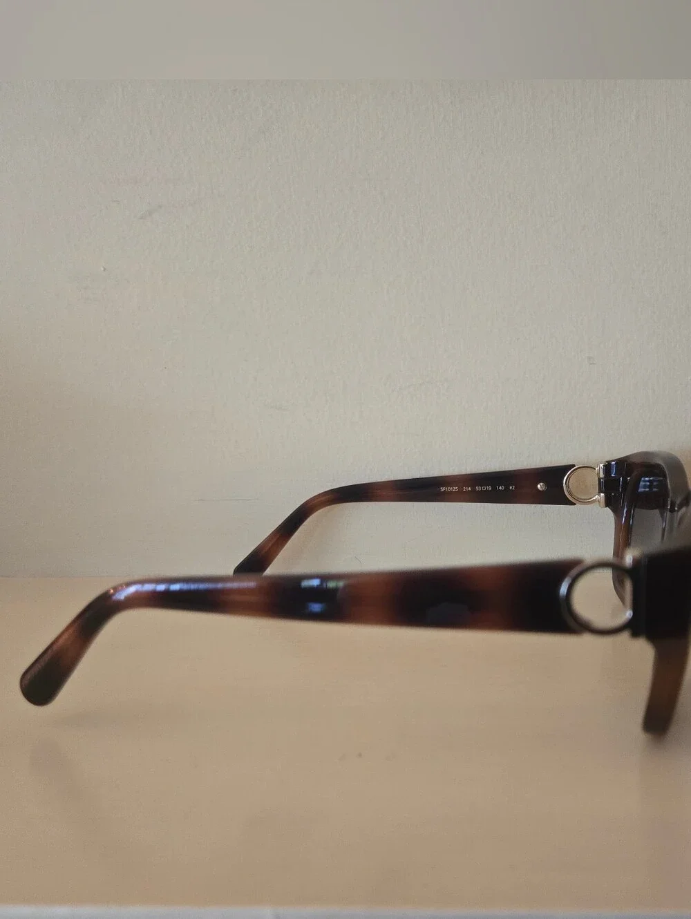 Ferragamo Rectangle Tortoise Sunglasses Gradient Lens - SF1012S Italy 53-19-140